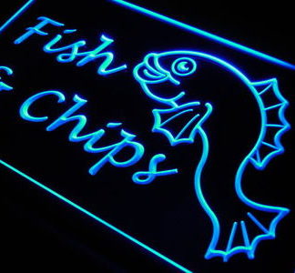Fish & Chips neon sign LED
