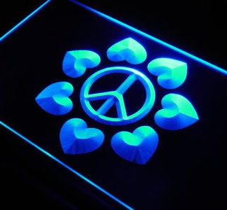 Peace & Love neon sign LED