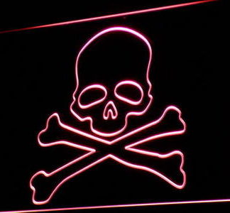 Skull and Crossbones neon sign LED