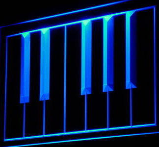 Piano keyboard neon sign LED