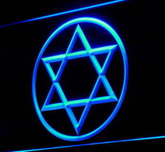 Star of David neon sign LED