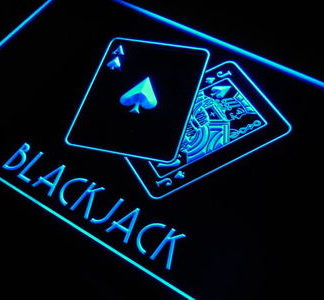 Blackjack neon sign LED