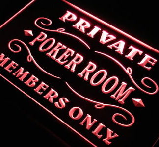 Private Poker Room neon sign LED