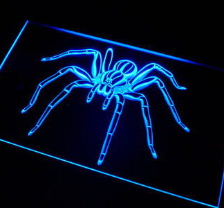 Spider neon sign LED
