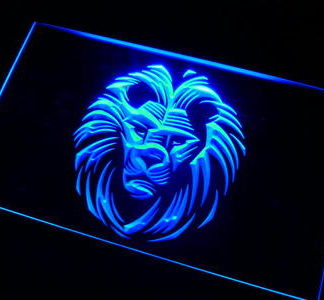 Lion neon sign LED