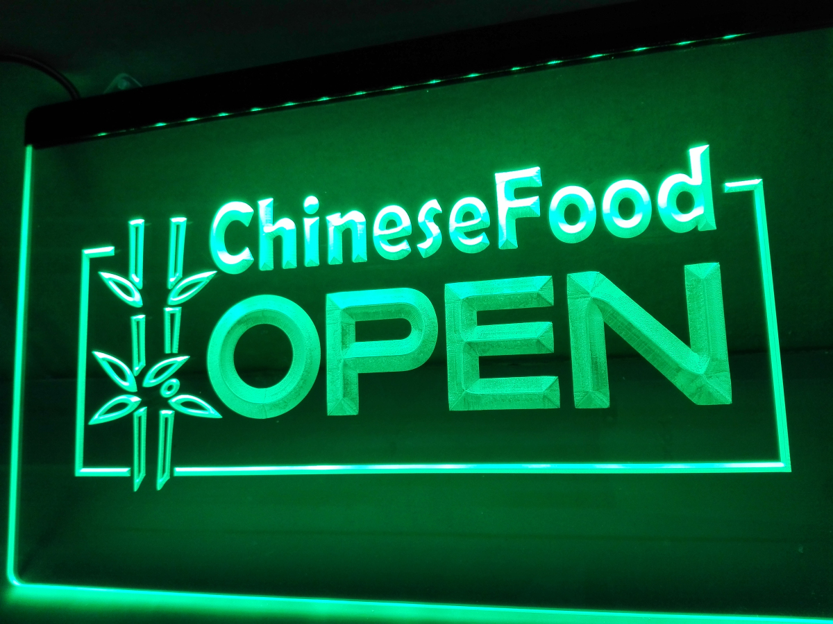 Chinese Food Open Neon Sign Led Sign Shop What S