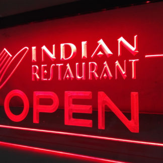 Indian Restaurant Open neon sign LED