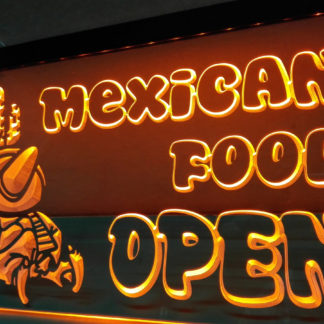 Mexican Food Open neon sign LED