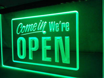 Come in we're OPEN neon sign LED