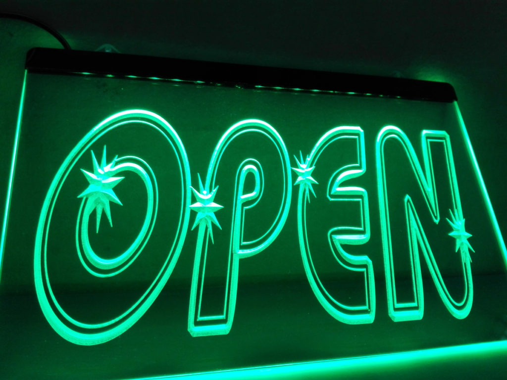 Open Sign - neon sign - LED sign - shop - What's your sign?