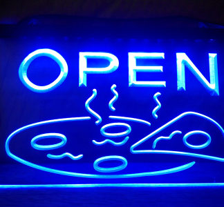 Open Pizza neon sign LED