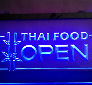 Thai Food Open neon sign LED