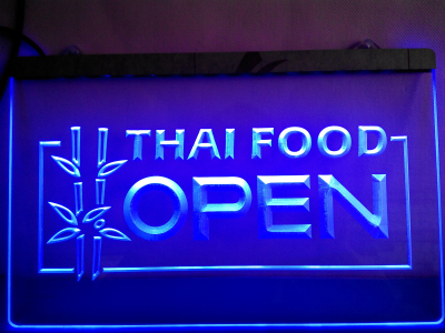 Thai Food Open neon sign LED