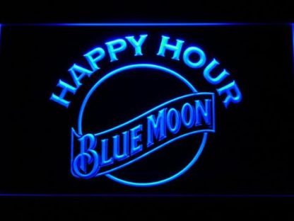 Blue Moon Happy Hour neon sign LED