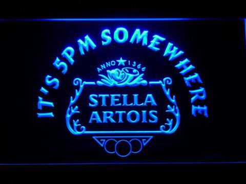 Stella Artois Crest It's 5pm Somewhere neon sign LED
