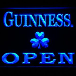 Guinness Shamrock Open neon sign LED