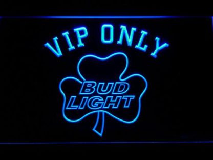 Bud Light Shamrock VIP Only neon sign LED