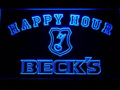 Beck's Happy Hour neon sign LED