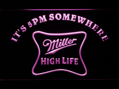 Miller High Life It's 5pm Somewhere neon sign LED