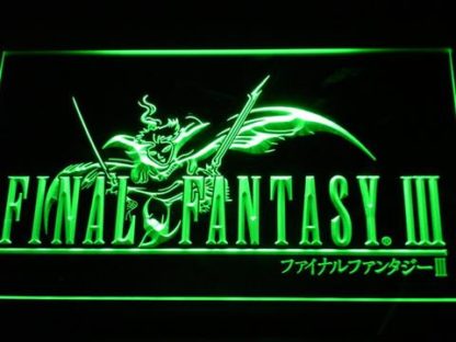 Final Fantasy III neon sign LED