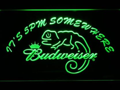 Budweiser Lizard It's 5pm Somewhere neon sign LED