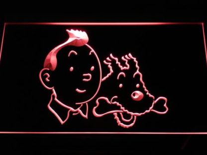 The Adventures of Tintin Tintin and Snowy neon sign LED