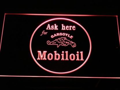Mobiloil neon sign LED