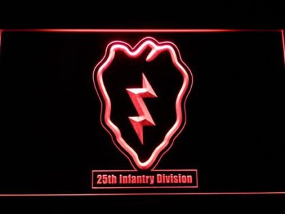 US Army 25th Infantry Division neon sign LED