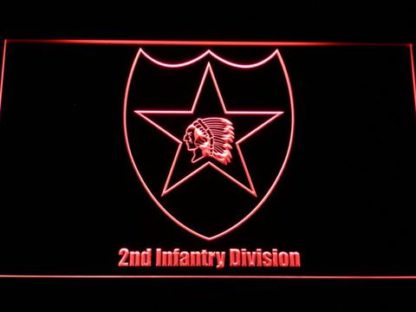 US Army 2nd Infantry Division neon sign LED