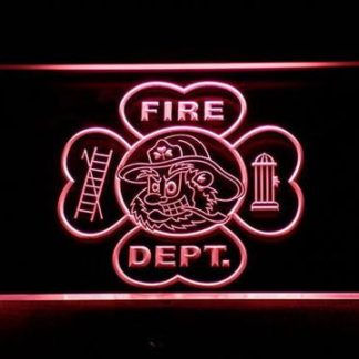 Fire Department Fighting Irish Face neon sign LED