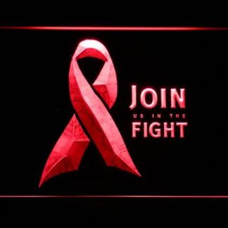 Pink Ribbon Join The Fight neon sign LED