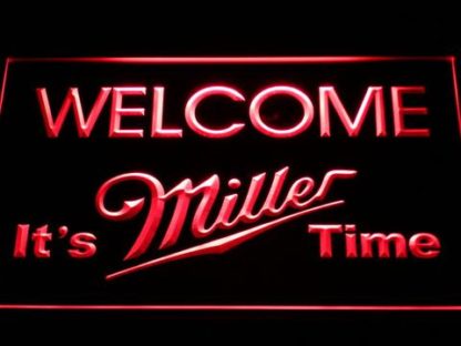 Miller Welcome It's Miller Time neon sign LED