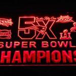 New England Patriots 5X Super Bowl Champions Logos - Image 2