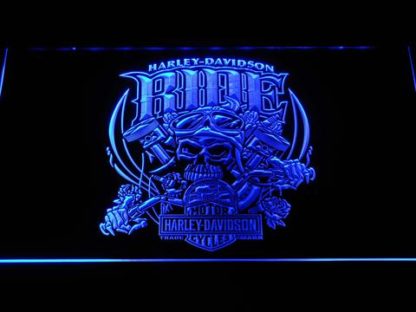 Harley Davidson Skull Ride neon sign LED