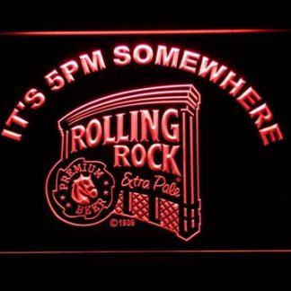 Rolling Rock It's 5pm Somewhere neon sign LED