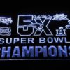 New England Patriots 5X Super Bowl Champions Logos