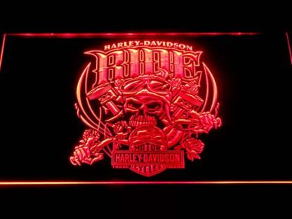 Harley Davidson Skull Ride neon sign LED