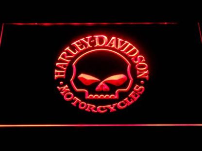 Harley Davidson Skull neon sign LED