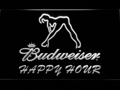 Budweiser Woman's Silhouette Happy Hour neon sign LED