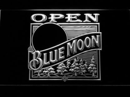 Blue Moon Old Logo Open neon sign LED