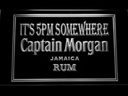 Captain Morgan Jamaica Rum It's 5pm Somewhere neon sign LED