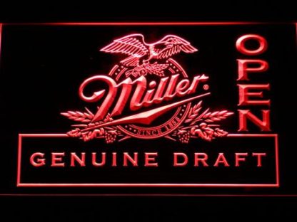 Miller Genuine Draft Open neon sign LED