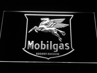 Mobilgas Old Shield Logo neon sign LED