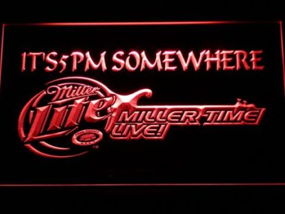 Miller Lite Miller Time It's 5pm neon sign LED