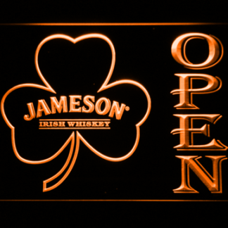 Jameson Shamrock Open neon sign LED
