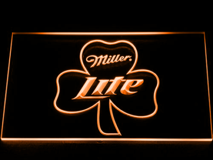 Miller Lite Shamrock neon sign LED