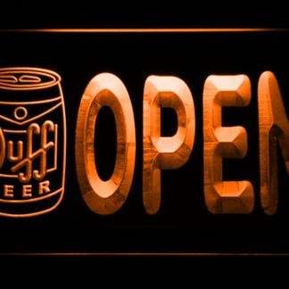 Duff Can Open neon sign LED