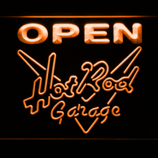 Hot Rod Garage Open neon sign LED