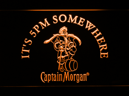 Captain Morgan It's 5pm Somewhere neon sign LED