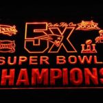 New England Patriots 5X Super Bowl Champions Logos - Image 4